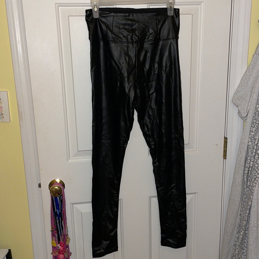 Black Leather Leggings